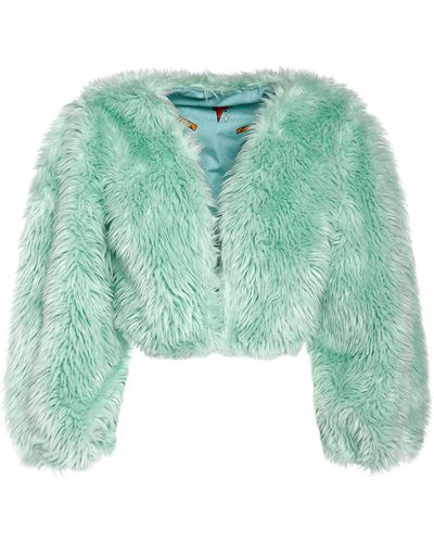 DSquared² Faux Fur Cropped Jacket - Green