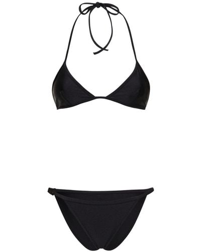 Gucci Shimmery Stretch Jersey Bikini Set - Black