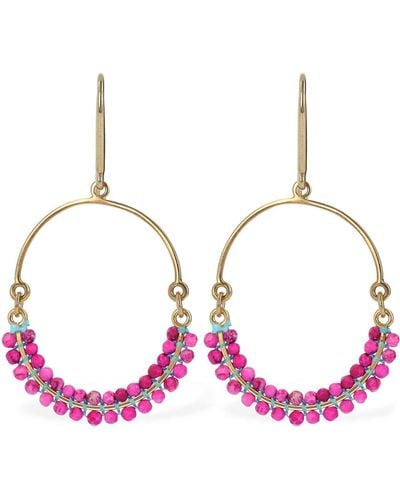 Isabel Marant Cesaria Beaded Hoop Earrings - Multicolour