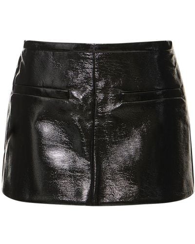Courreges Minifalda de vinilo - Negro