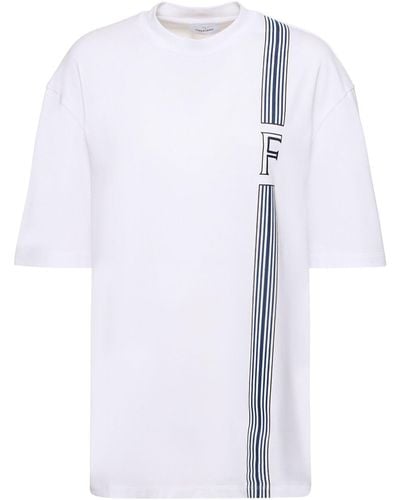 Ferragamo Cotton Jersey Printed Logo T-shirt - White