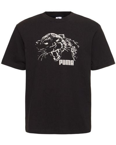 PUMA T-shirt noah in cotone con stampa - Nero