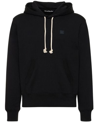 Acne Studios Fairah Hooded Cotton Sweatshirt - Black