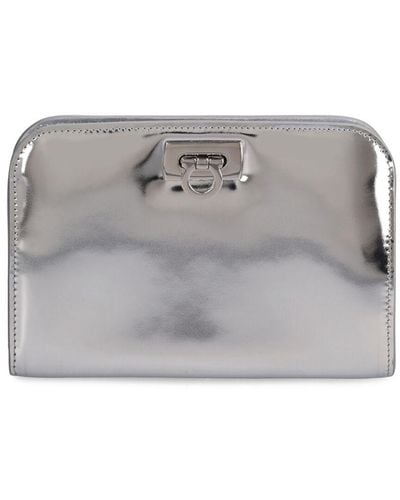 Ferragamo Pochette mini wanda lamé - Grigio