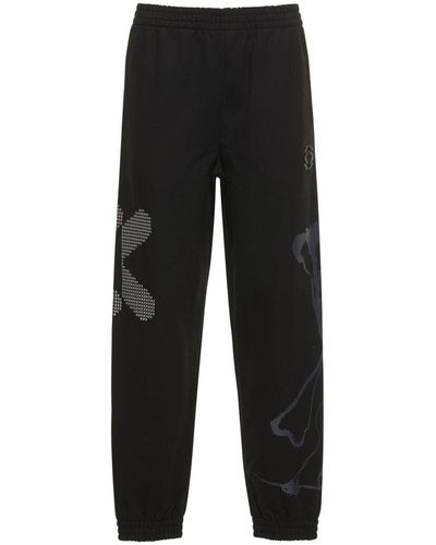 McQ Pantalones Regular Fit De Jersey De Algodón - Negro