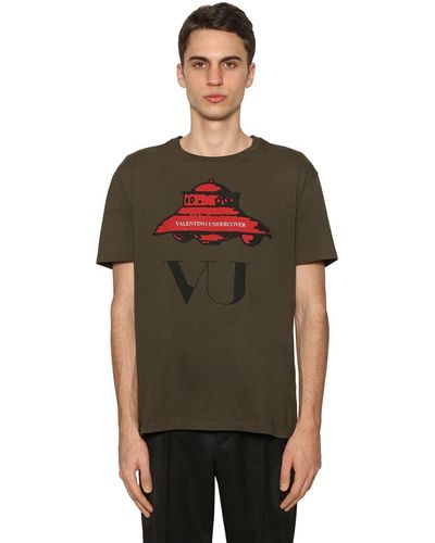 Valentino Vu Ufo コットンジャージーtシャツ - グリーン