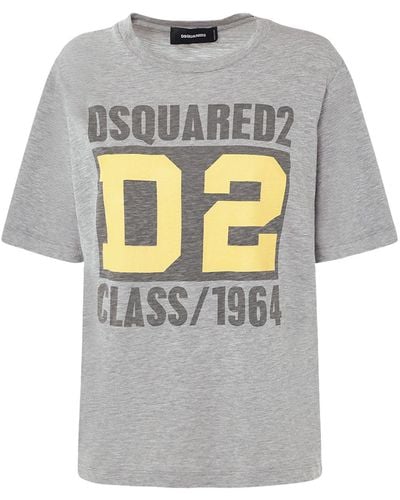 DSquared² T-shirt Aus Jersey Mit Logo - Grau