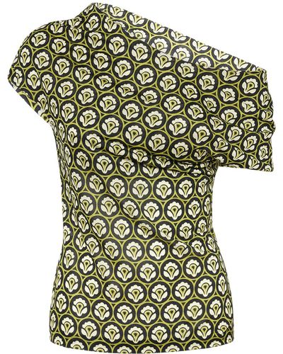 Etro Printed Mesh Top - Green