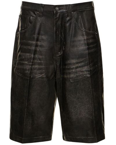 Jaded London Shorts de piel sintética - Negro