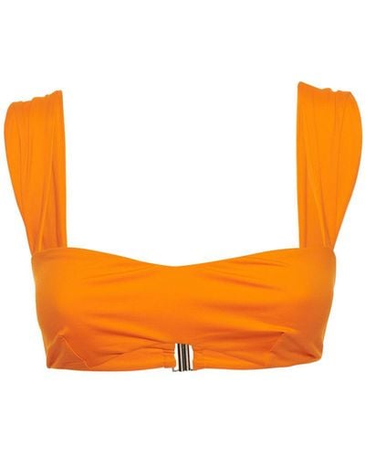 Magda Butrym Top bikini in jersey - Arancione