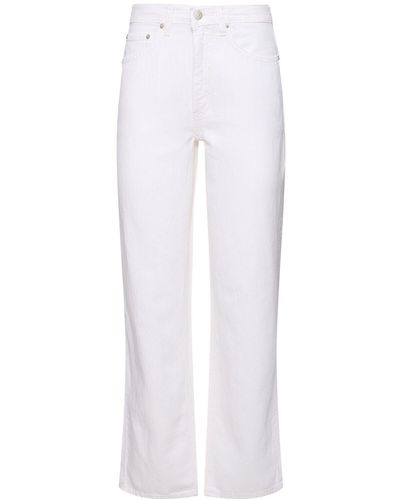 DUNST Pantaloni relaxed fit in denim - Bianco