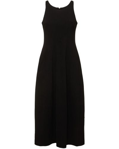 AURALEE Hard Twist Smooth Cotton Long Dress - Black