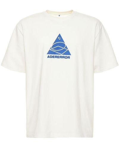 Adererror Logo Print Cotton Blend T-shirt - White