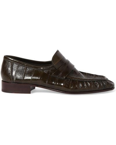 The Row 10Mm Soft Eel Leather Loafers - Brown