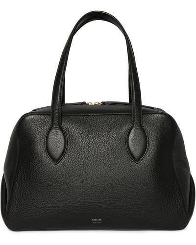 Khaite Medium Maeve Leather Handbag - Black