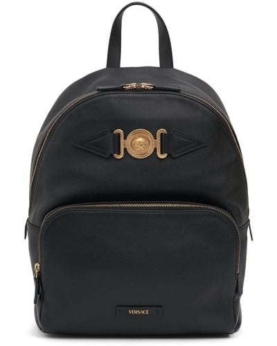 Versace Medusa Leather Backpack - Black