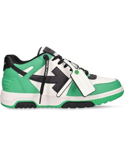 Off-White c/o Virgil Abloh Out Of Office Leather Sneakers - Green