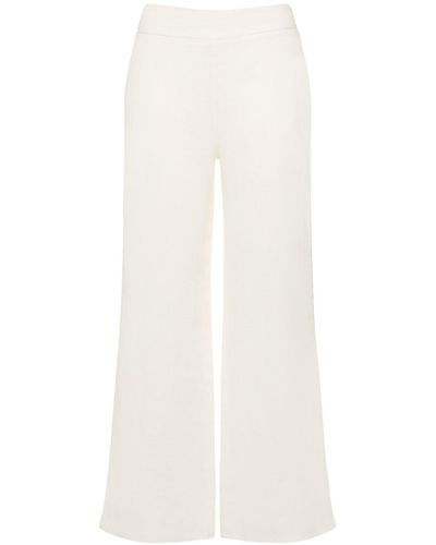 Ermanno Scervino Pantalones anchos de lino - Neutro