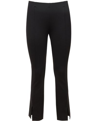 The Row Pantaloni Cropped Thilde In Jersey - Nero