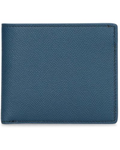 Maison Margiela Brieftasche Aus Leder Mit Logo - Blau