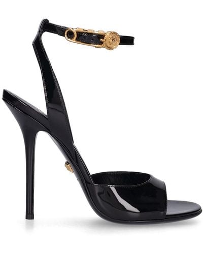 Versace 105Mm Leather Sandals - Black