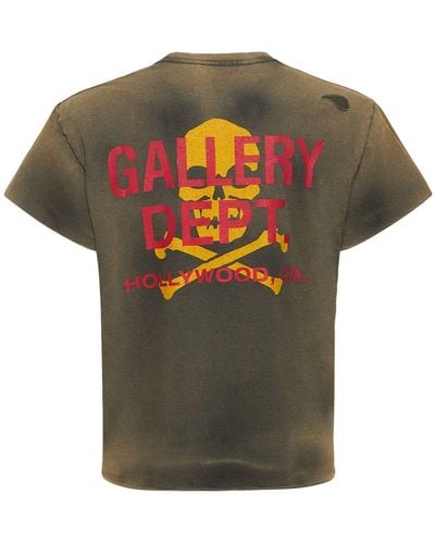 GALLERY DEPT. T-shirt zippé en coton imprimé logo - Vert