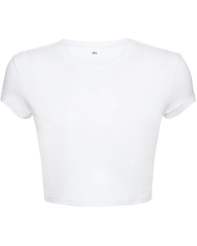 Alo Yoga Alosoft Finesse Short Sleeve T-shirt - White