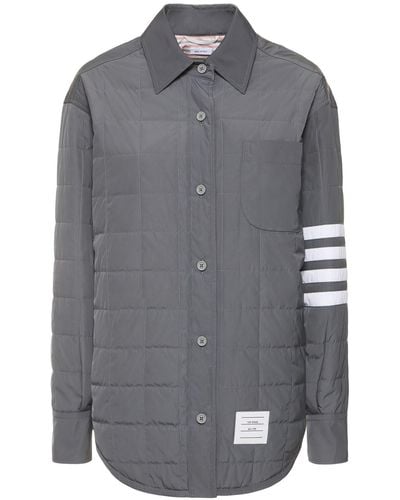 Thom Browne Quilted Tech Down Jacket - Grey