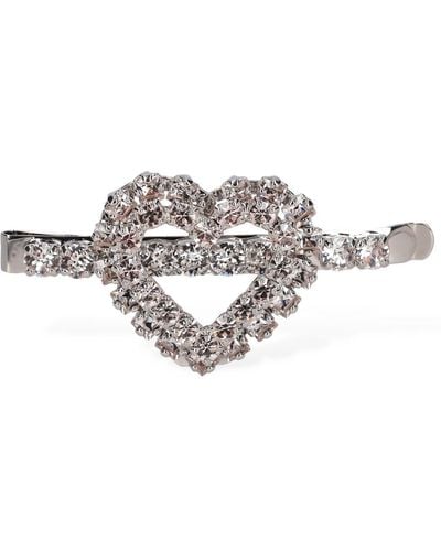 Roger Vivier Crystal Heart ヘアクリップ - メタリック