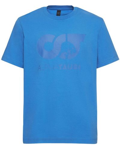 ALPHATAURI T-shirt Aus Baumwolle Mit Logo - Blau