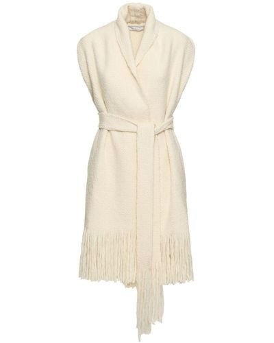 Gabriela Hearst Teagan Belted Cashmere Knit Vest Coat - Natural