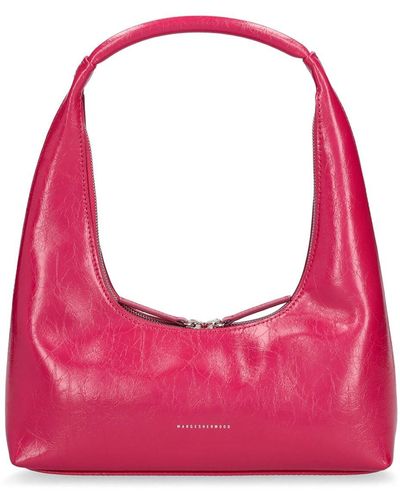 Marge Sherwood Hobo Leather Shoulder Bag - Red