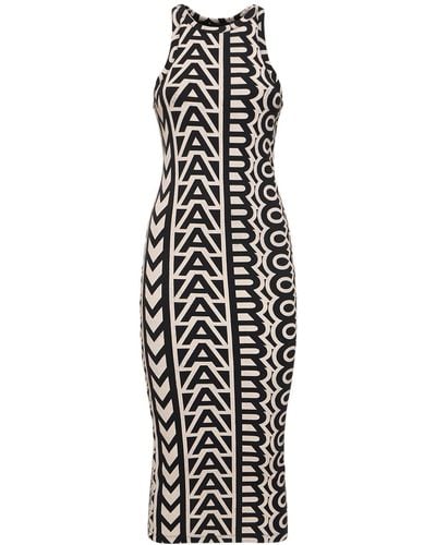 Marc Jacobs The Monogram Race Ribbed Dress - White