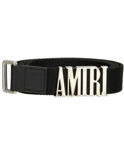 Amiri Men's Ma-buckle Leather Belt In Alabaster