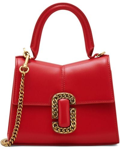 Marc Jacobs The Mini Leather Top Handle Bag - Red