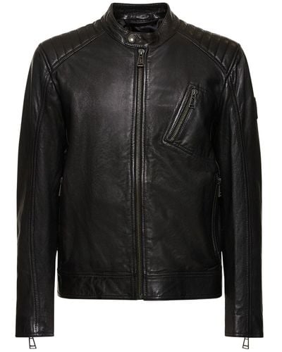 Belstaff V Racer Leather Biker Jacket - Black