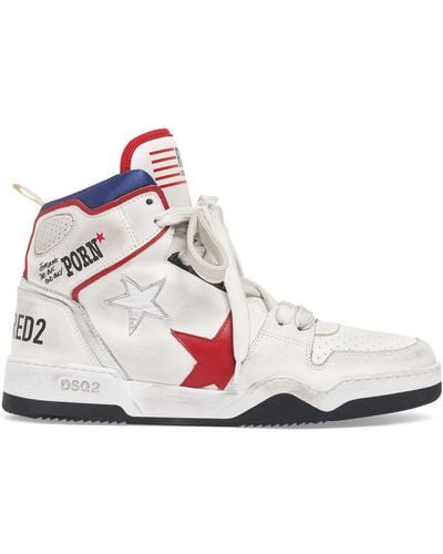 DSquared² Rocco Spider High-top Sneakers - White