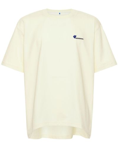 Adererror Logo Embroidered Cotton Blend T-shirt - White