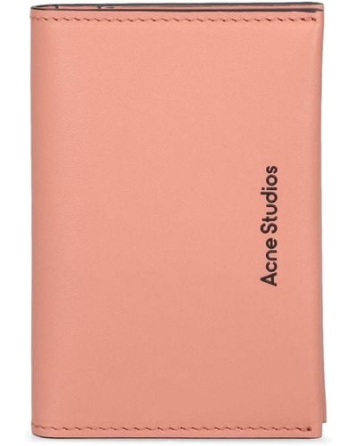 Acne Studios Leather Card Holder - Pink
