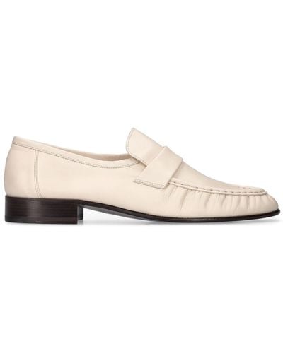 The Row 20mm Hohe Loafers Aus Leder - Natur