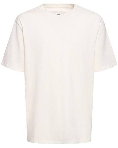 Jil Sander Langes T-shirt Aus Baumwolljersey - Weiß