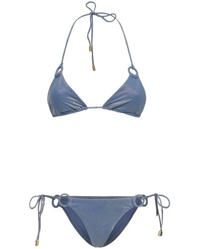 Zimmermann Bikini august in lurex - Blu