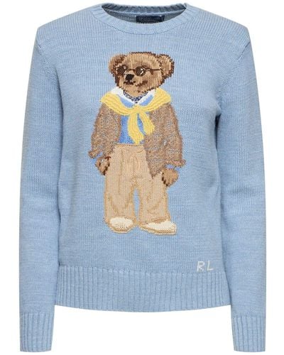Polo Ralph Lauren Polo Bear Baumwollpullover - Blau