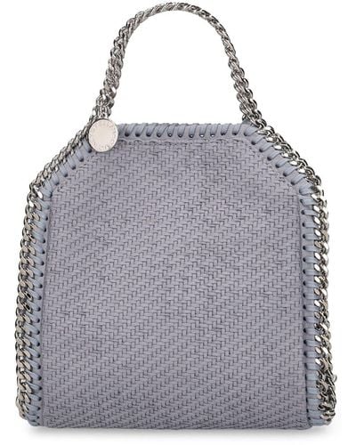Stella McCartney Tiny Woven Faux Suede Leather Tote Bag - Gray