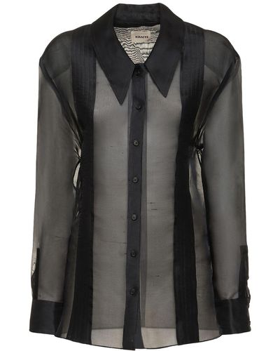 Khaite Nori Silk Shirt - Black