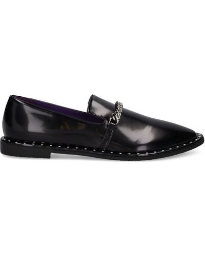 Stella McCartney 10Mm Falabella Faux Leather Loafers - Black