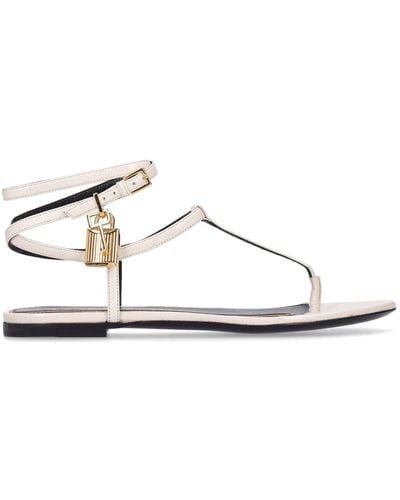 Tom Ford 10Mm Leather Thong Sandals - Natural