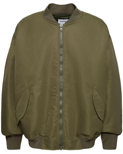 Hed Mayner Bomber in twill di nylon - Verde