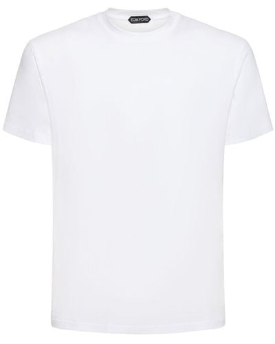 Tom Ford Cotton Blend Crewneck T-Shirt - White