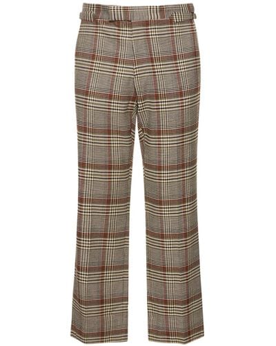 Vivienne Westwood Pantalon en viscose et laine vierge à carreaux - Neutre